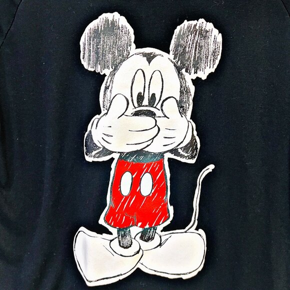 Disney Mickey Mouse Funny Graphic Sweatshirt Top Crewneck Long Sleeve Pullover - Picture 7 of 12